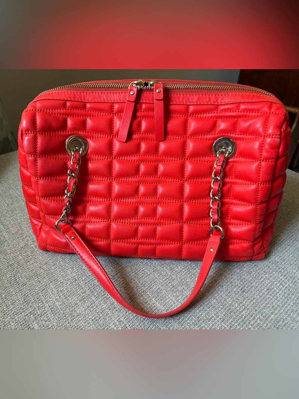 kate spade Red Quilted Bag with Chain-Strap - Picture 3 of 10